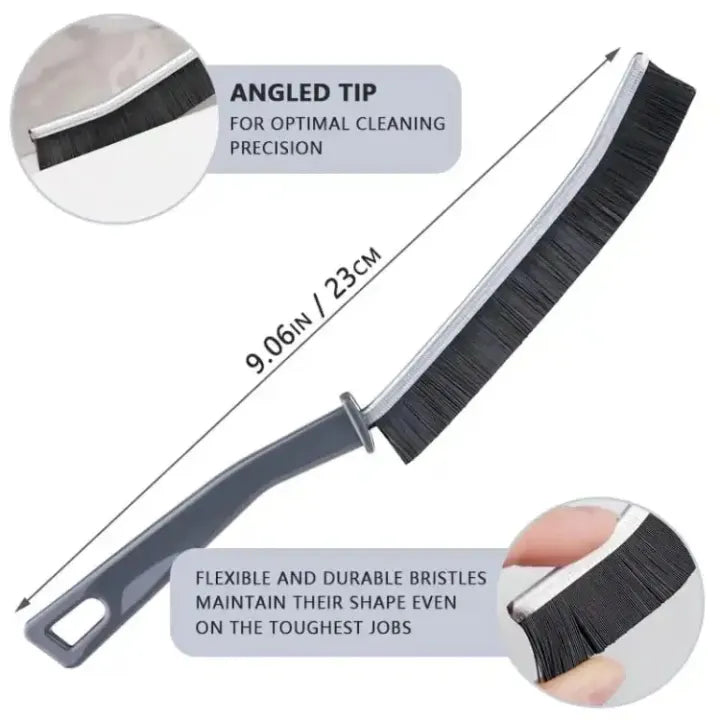 Gap cleaning brush for tile grout and tight corners
