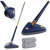 360° Twist & Squeeze Triangle Microfiber Mop – Extendable