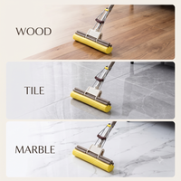 Super Absorbent Sponge Mop with Adjustable Handle & Refills
