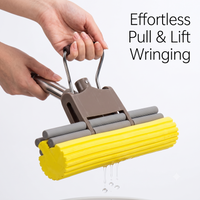 Super Absorbent Sponge Mop with Adjustable Handle & Refills