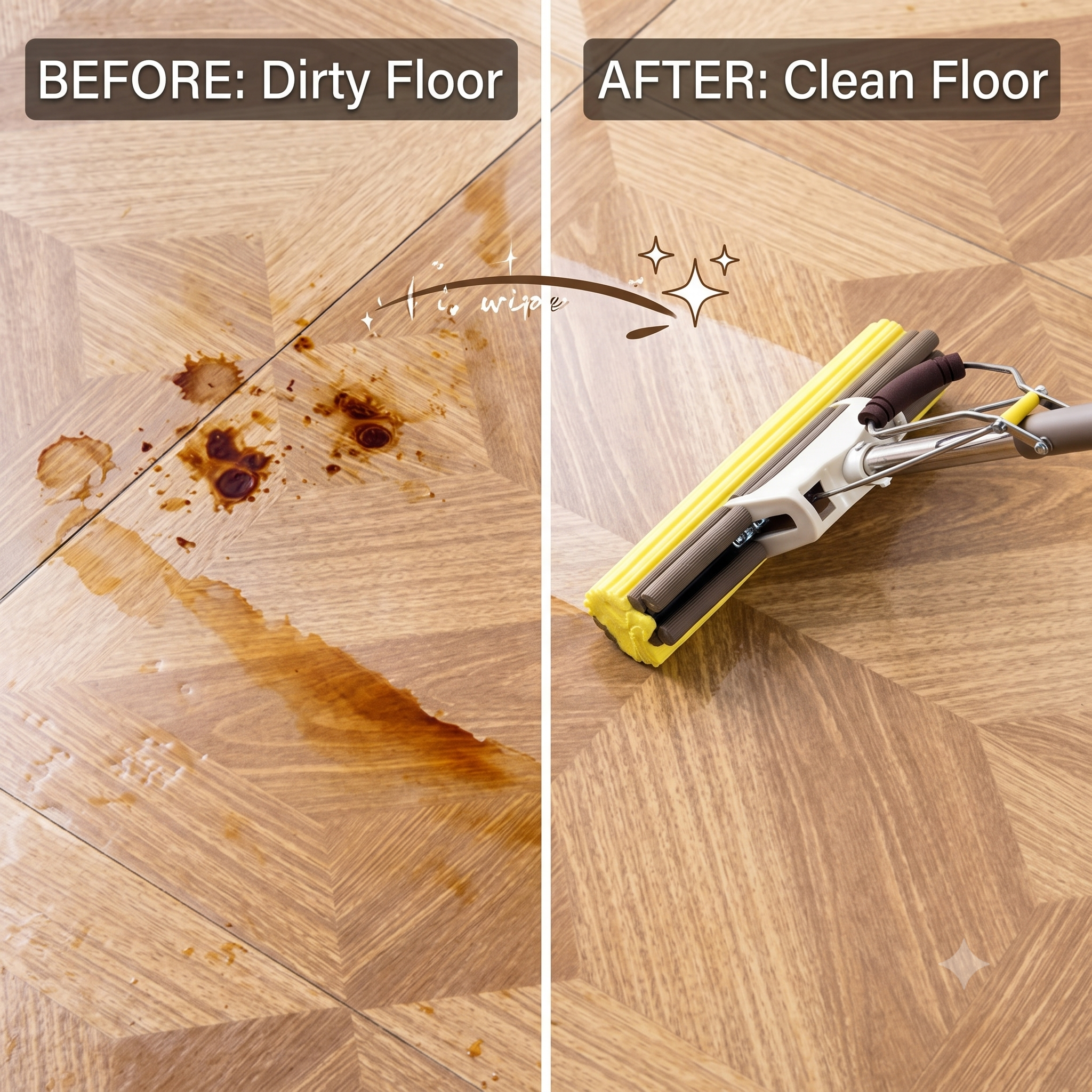Super Absorbent Sponge Mop with Adjustable Handle & Refills
