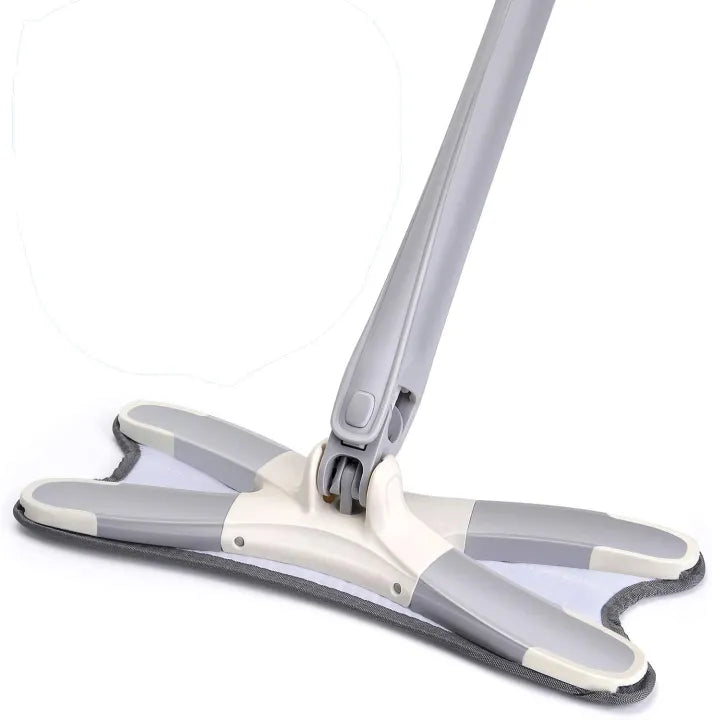X-Type flat mop head close-up with washable microfiber pad