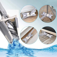 X-Type microfiber flat mop with 360 degree hands-free squeeze - front view